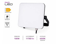 10 x led frameless floodlight 100w – 6400k koud wit – ip66 – pegasus-100 - afbeelding 2 van  5
