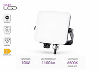 10 x led frameless floodlight 10w – 6400k koud wit – ip66 – pegasus-10 - afbeelding 2 van  5