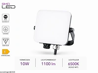 10 x led frameless floodlight 10w – 6400k koud wit – ip66 – pegasus-10 - afbeelding 3 van  6