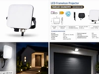 10 x led frameless floodlight 10w – 6400k koud wit – ip66 – pegasus-10 - afbeelding 6 van  6