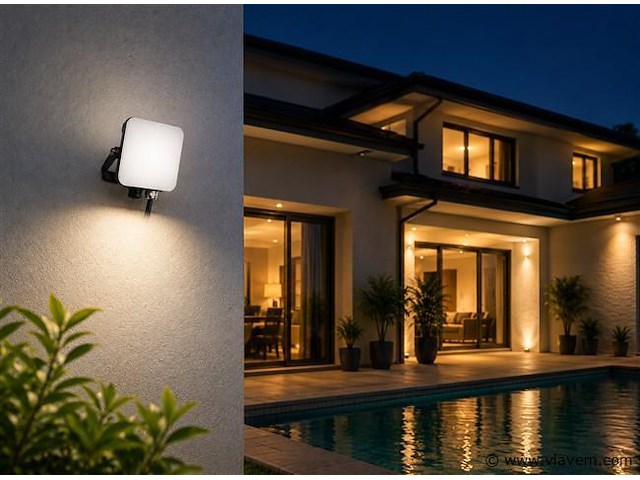 10 x led frameless floodlight 10w – 6400k koud wit – ip66 – pegasus-10 - afbeelding 1 van  5