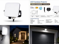 10 x led frameless floodlight 10w – 6400k koud wit – ip66 – pegasus-10 - afbeelding 5 van  5