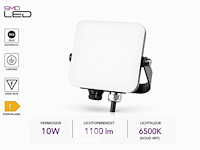 10 x led frameless floodlight 10w – 6400k koud wit – ip66 – pegasus-10 - afbeelding 3 van  6
