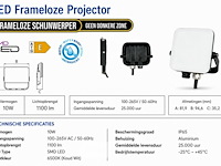 10 x led frameless floodlight 10w – 6400k koud wit – ip66 – pegasus-10 - afbeelding 5 van  6