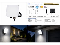 10 x led frameless floodlight 20w – 6400k koud wit – ip66 – pegasus-20 - afbeelding 4 van  5