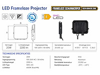 10 x led frameless floodlight 20w – 6400k koud wit – ip66 – pegasus-20