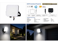 10 x led frameless floodlight 20w – 6400k koud wit – ip66 – pegasus-20 - afbeelding 5 van  5