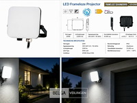 10 x led frameless floodlight 20w – 6400k koud wit – ip66 – pegasus-20 - afbeelding 6 van  6