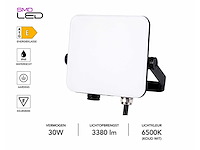10 x led frameless floodlight 30w – 6400k koud wit – ip66 – pegasus-30 - afbeelding 2 van  5