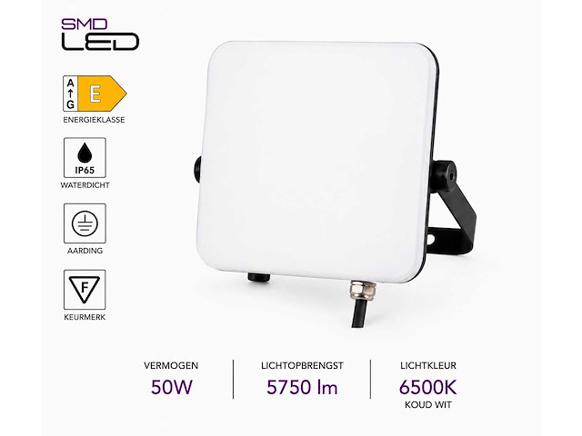 10 x led frameless floodlight 50w – 6400k koud wit – ip66 – pegasus-50 - afbeelding 2 van  5