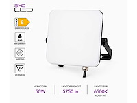 10 x led frameless floodlight 50w – 6400k koud wit – ip66 – pegasus-50 - afbeelding 2 van  5