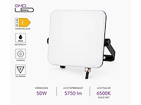 10 x led frameless floodlight 50w – 6400k koud wit – ip66 – pegasus-50 - afbeelding 2 van  5