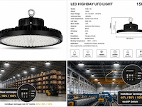 10 x led highbay ufo pro 150w – instelbaar 60% / 80% / 100% – 6500k – web-150