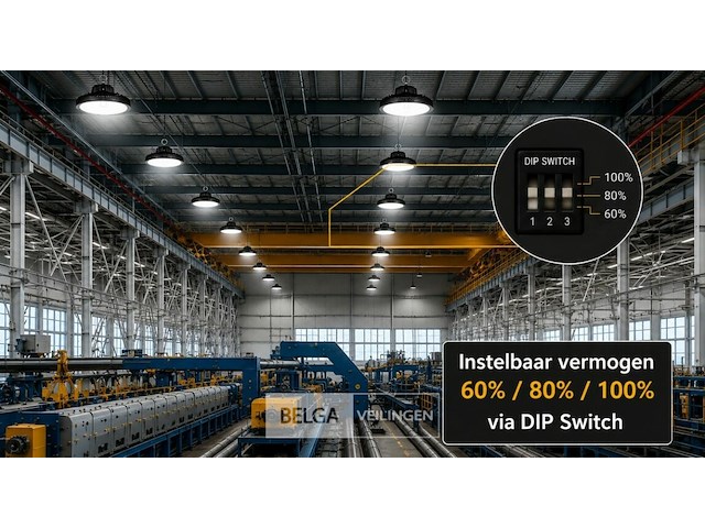 10 x led highbay ufo pro 150w – instelbaar 60% / 80% / 100% – 6500k – web-150 - afbeelding 3 van  7