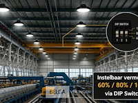 10 x led highbay ufo pro 150w – instelbaar 60% / 80% / 100% – 6500k – web-150 - afbeelding 3 van  7