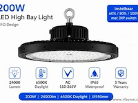 10 x led highbay ufo pro 200w – instelbaar 60% / 80% / 100% – 6500k – web-200 - afbeelding 3 van  6