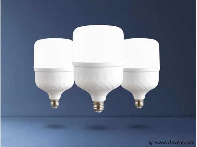 10 x led lamp – e27 – 48w – 6500k koud wit – ip20 - afbeelding 1 van  3