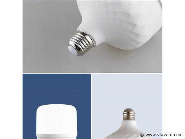 10 x led lamp – e27 – 48w – 6500k koud wit – ip20 - afbeelding 3 van  3