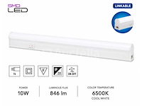 10 x led onderbouw lamp 10w – 6400k koud wit - wit – 90cm – ip20 – sigma-10 - afbeelding 1 van  5