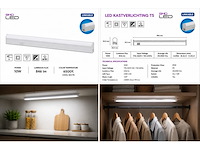 10 x led onderbouw lamp 10w – 6400k koud wit - wit – 90cm – ip20 – sigma-10 - afbeelding 3 van  5