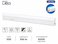 10 x led onderbouw lamp 10w – 6400k koud wit - wit – 90cm – ip20 – sigma-10 - afbeelding 1 van  5