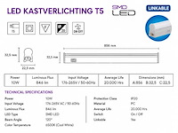 10 x led onderbouw lamp 10w – 6400k koud wit - wit – 90cm – ip20 – sigma-10 - afbeelding 3 van  5