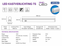 10 x led onderbouw lamp 10w – 6400k koud wit - wit – 90cm – ip20 – sigma-10 - afbeelding 4 van  5