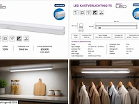 10 x led onderbouw lamp 10w – 6400k koud wit - wit – 90cm – ip20 – sigma-10 - afbeelding 6 van  6