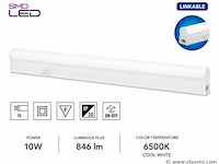 10 x led onderbouw lamp 10w – 6400k koud wit - wit – 90cm – ip20 – sigma-10 - afbeelding 1 van  5