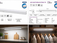 10 x led onderbouw lamp 10w – 6400k koud wit - wit – 90cm – ip20 – sigma-10 - afbeelding 5 van  5