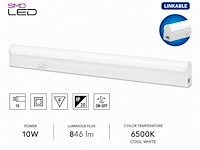 10 x led onderbouw lamp 10w – 6400k koud wit - wit – 90cm – ip20 – sigma-10 - afbeelding 1 van  6