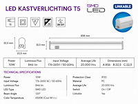 10 x led onderbouw lamp 10w – 6400k koud wit - wit – 90cm – ip20 – sigma-10 - afbeelding 5 van  6