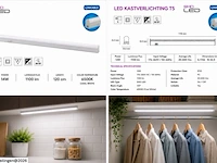 10 x led onderbouw lamp 14w – 6400k koud wit - wit – 120cm – ip20 – sigma-14 - afbeelding 6 van  6