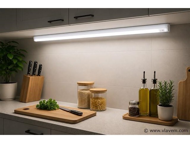 10 x led onderbouw lamp 14w – 6400k koud wit - wit – 120cm – ip20 – sigma-14 - afbeelding 3 van  5