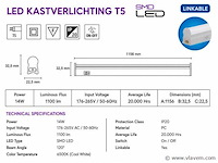 10 x led onderbouw lamp 14w – 6400k koud wit - wit – 120cm – ip20 – sigma-14 - afbeelding 4 van  5