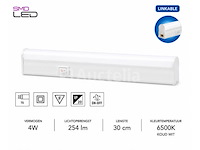 10 x led onderbouw lamp 4w – 6400k koud wit - wit – 30cm – ip20 – sigma-4 - afbeelding 1 van  5