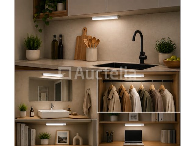 10 x led onderbouw lamp 4w – 6400k koud wit - wit – 30cm – ip20 – sigma-4 - afbeelding 2 van  5