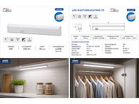 10 x led onderbouw lamp 4w – 6400k koud wit - wit – 30cm – ip20 – sigma-4 - afbeelding 5 van  5