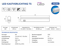 10 x led onderbouw lamp 4w – 6400k koud wit - wit – 30cm – ip20 – sigma-4 - afbeelding 4 van  5