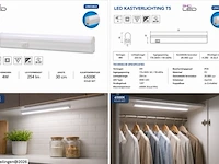 10 x led onderbouw lamp 4w – 6400k koud wit - wit – 30cm – ip20 – sigma-4 - afbeelding 6 van  6