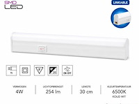 10 x led onderbouw lamp 4w – 6400k koud wit - wit – 30cm – ip20 – sigma-4 - afbeelding 1 van  5