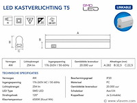 10 x led onderbouw lamp 4w – 6400k koud wit - wit – 30cm – ip20 – sigma-4 - afbeelding 4 van  5
