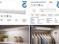 10 x led onderbouw lamp 4w – 6400k koud wit - wit – 30cm – ip20 – sigma-4 - afbeelding 5 van  5