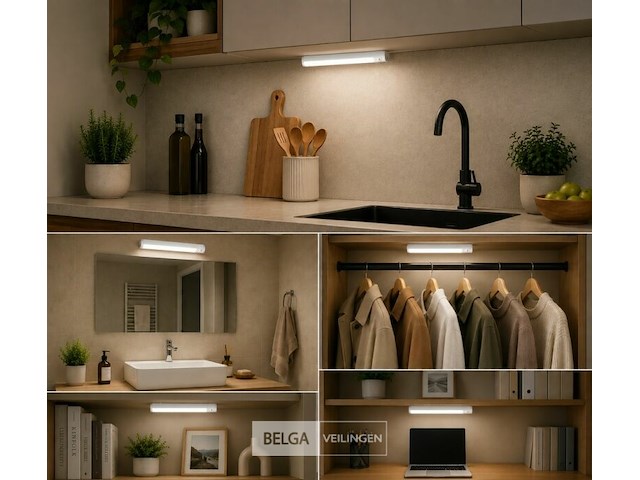 10 x led onderbouw lamp 4w – 6400k koud wit - wit – 30cm – ip20 – sigma-4 - afbeelding 4 van  6