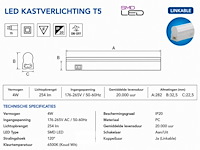 10 x led onderbouw lamp 4w – 6400k koud wit - wit – 30cm – ip20 – sigma-4 - afbeelding 5 van  6