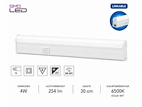 10 x led onderbouw lamp 4w – 6400k koud wit - wit – 30cm – ip20 – sigma-4