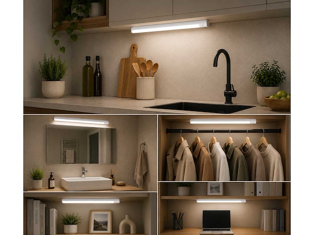 10 x led onderbouw lamp 7w – 6400k koud wit - wit – 60cm – ip20 – sigma-7 - afbeelding 3 van  5