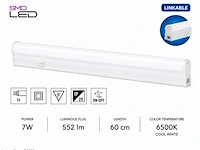 10 x led onderbouw lamp 7w – 6400k koud wit - wit – 60cm – ip20 – sigma-7 - afbeelding 2 van  6