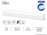10 x led onderbouw lamp 7w – 6400k koud wit - wit – 60cm – ip20 – sigma-7 - afbeelding 1 van  5