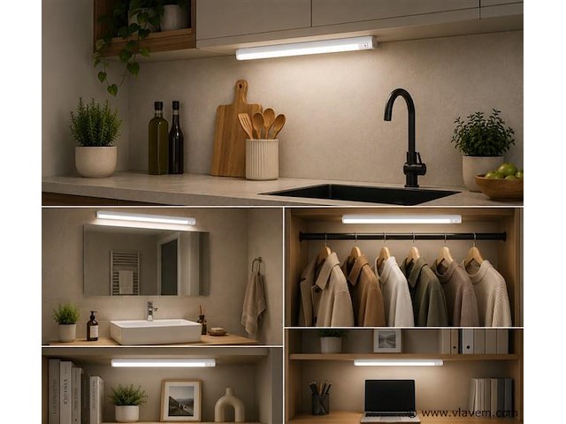 10 x led onderbouw lamp 7w – 6400k koud wit - wit – 60cm – ip20 – sigma-7 - afbeelding 3 van  5
